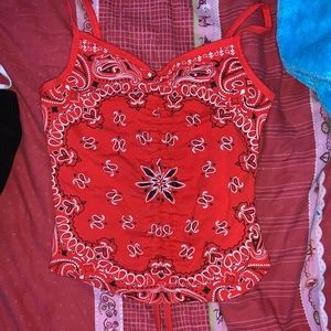 Bandana print tank top